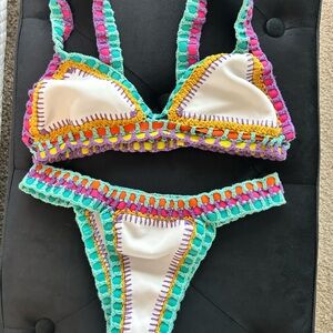 Colorful Crochet Bikini Set